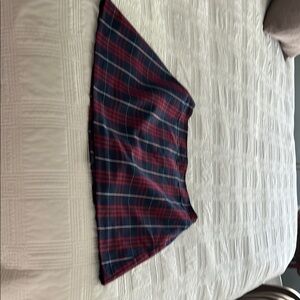 Plaid Women's Skirt in Red and Blue